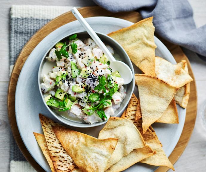 **[Barramundi ceviche](https://www.womensweeklyfood.com.au/recipes/barramundi-ceviche-32986|target="_blank")** 

Fresh and zesty ceviche is a latin American fresh fish dish where fish is 'cooked' in lime juice. We've served ours with avocado and crispy pita toast