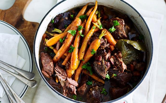 Beef and red wine casserole