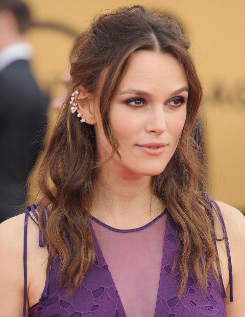 Let loose pieces peek out, like Keira Knightley