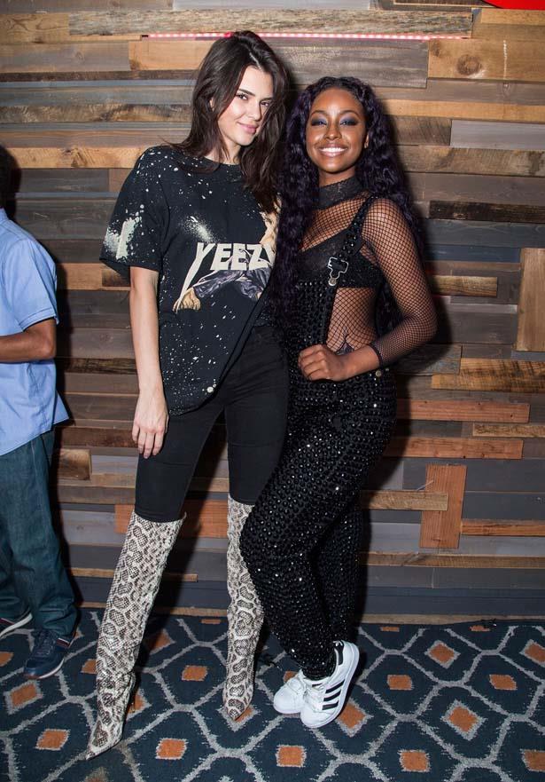 <p>June 23, 2015</p> <p> Kendall Jenner and singer Justine Sky attend the Justine Skye 'Emotionally Unavailable' record release party at HYDE Sunset.</p>