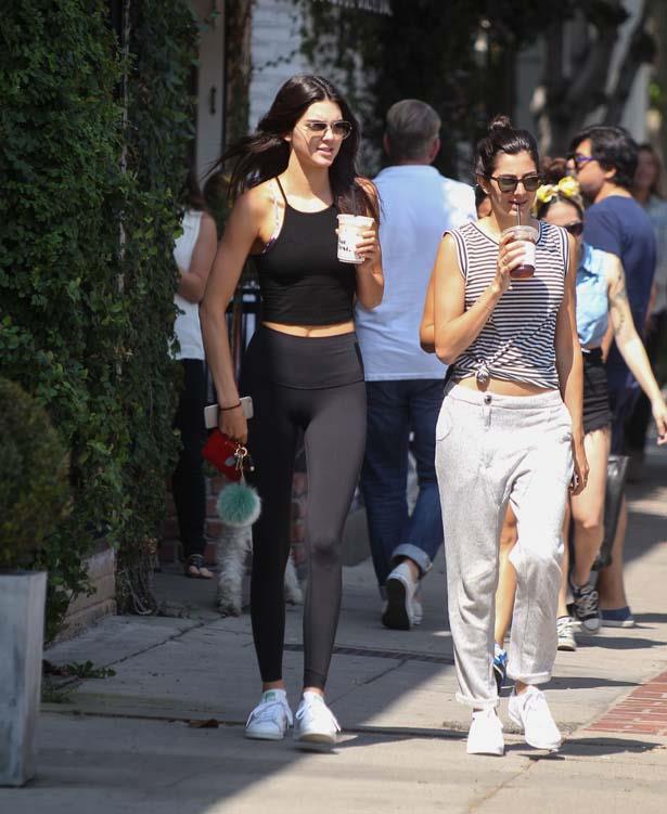 <p>July 15, 2015</p> <p>Kendall Jenner wears gym clothes while out with a friend in LA.</p>