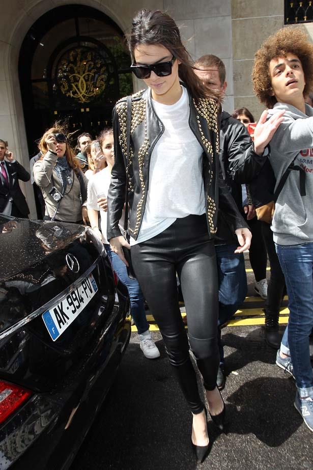 <p>May 22, 2014</p> <p>Kendall Jenner seen leaving the Four Seasons George V Hotel in Paris.</p>