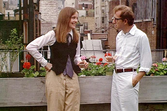 Diane Keaton in Annie Hall, the waistcoats, the slacks, the casual mannish style. So great.
