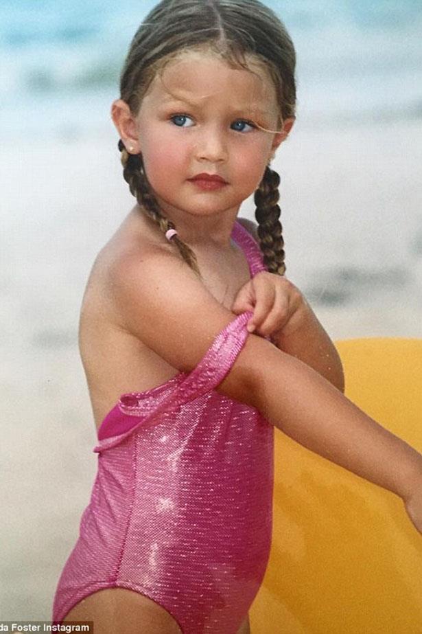 Gigi Hadid's mum, Yolanda Foster shared this super cute throwback photo of a tiny Gigi/Gidget on her Instagram. She captioned the pic, "❤️Baby si model in the making......... @gigihadid @si_swimsuit #BornWithIt #BabyLove". We have to agree.