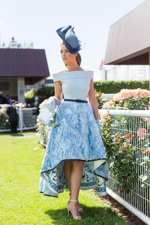 Name: Georgia Gibbs <br><br> Outfit: Race day: Derby Day 2015 <br><br> Location: Flemington, Melbourne