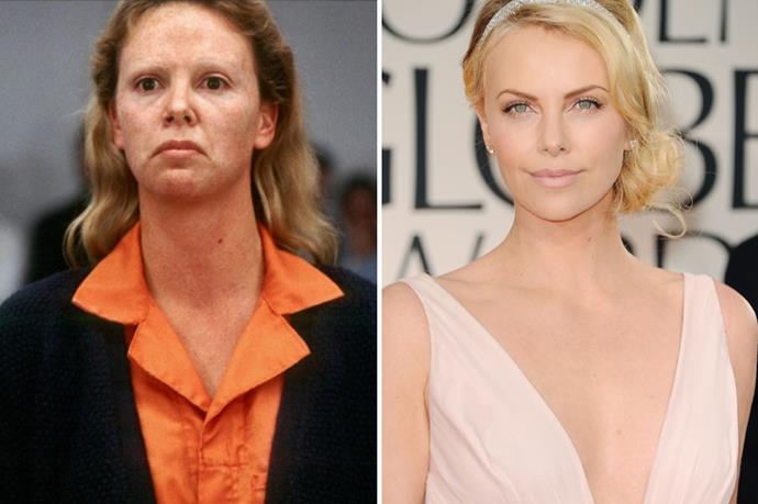 Likewise Charlize got the gold for her portrayal of Aileen Wuornos in <em>Monster</em>.