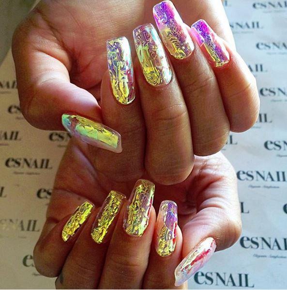 Holographic nails are the future.