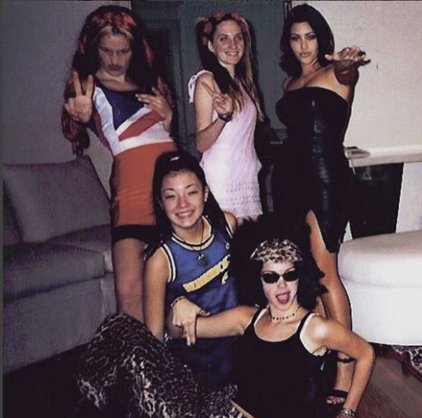 OF COURSE Kim Kardashian was Posh Spice in her teenage friendship group's Spice Girls talent show debut. <br> Kimmy K posted this pic on Thanksgiving in America, and captioned it: "I'm so Thankful that me & my friends were the Spice Girls for our high school talent show! The Spice Girls got me through a lot! #ForeverThankful". <br><br> We're thankful too, Kim.