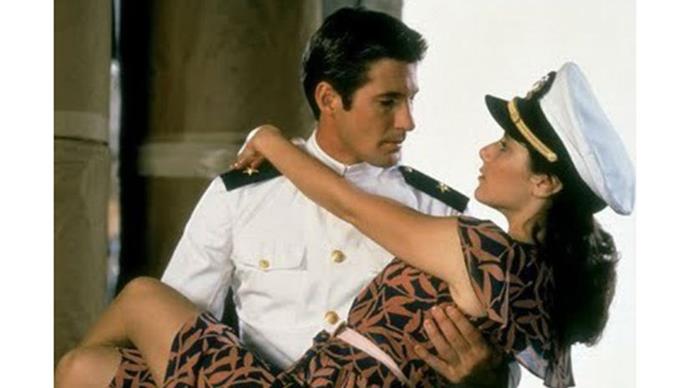 <strong>5. AN OFFICER AND A GENTLEMAN (1982)</strong> <br><br> Uniforms! Testosterone! Hats! Young Richard Gere! Hands up if you've also fantasised about being swept off your feet and literally walked into the sunset?