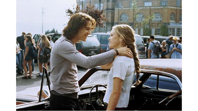 <strong>29. 10 THINGS I HATE ABOUT YOU (1999)</strong> <br><br> One of the few high-school dramas to stand the test of time, 10 Things I Hate About You is actually a modernisation of Shakespeare that we love because a) Julie Stiles plays a strong, independent woman with no interest in dating and b) because Heath Ledger.