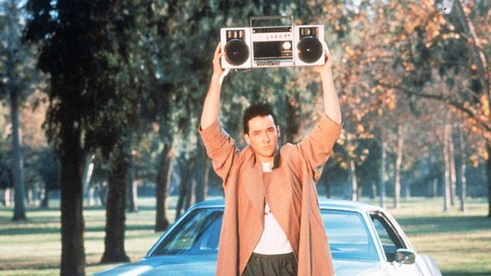 <strong>47. SAY ANYTHING... (1989)</strong> <br><br> Is there a more iconic image from '80s rom-coms than John Cusack holding a boombox over his head, wooing Ione Skye's Diane? Nope, we couldn't think of one either.