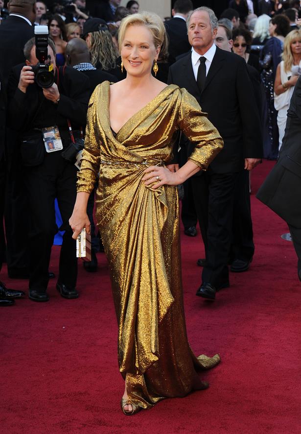 Meryl Streep wore this gold Lanvin dress for her win in 2011.