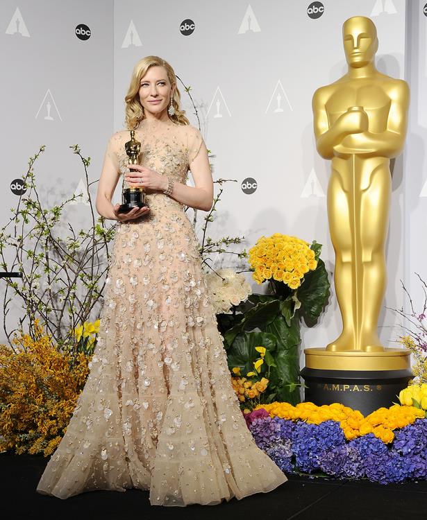 Cate Blanchett's 2013 dress was Armani and was reportedly very heavy!