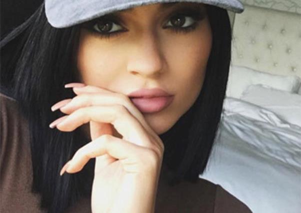 Kylie Jenner selfie with hat on.