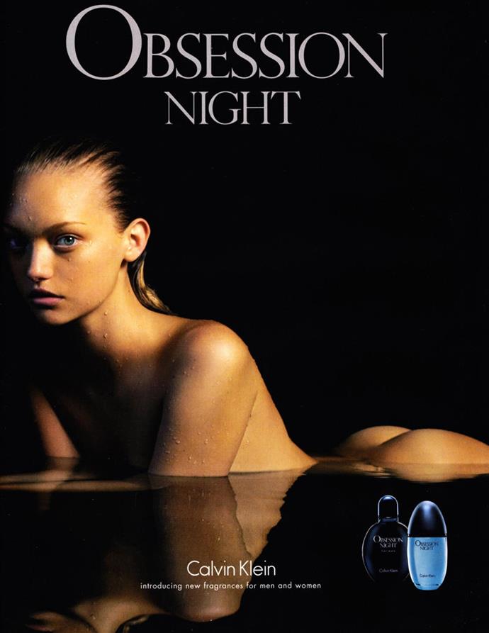 Gemma Ward's campaign for <em>Obsession Night</em> became iconic during the height of her modelling career.