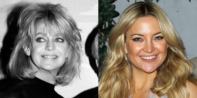 <strong>Goldie Hawn and Kate Hudson</strong> <br><br> At 37 years old.