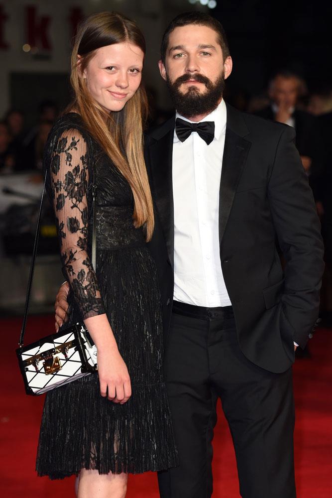 **Mia Goth and Shia LaBeouf**

Goth and LaBeouf didn't have the most traditional of beginnings: the couple met while filming the 2013 film *Nymphomaniac: Volume I and II.*