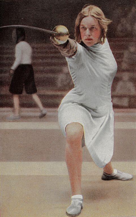 <p> <strong>1932</strong><p> <p> German fencer Helene Mayer at the games in L.A.