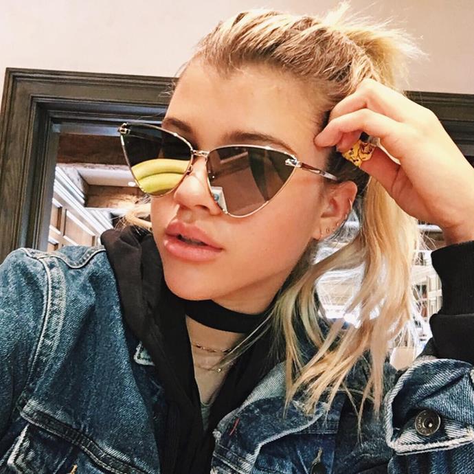<p>Sofia Richie has at least six piercings in her left ear.