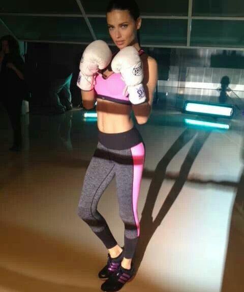 Adriana Lima boxing.