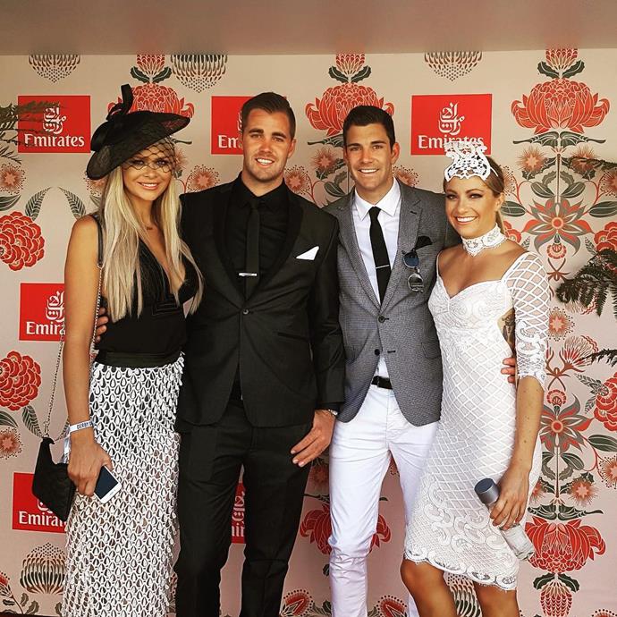 <p>Megan Marx met Cameron Cranley (and his brother, Kyle) for the first time at Derby Day. By this point Cam and Tiffany Scanlon were already seasoned pals. <p><a href="https://www.instagram.com/p/BMLK52ihhAF/" target="_blank">Instagram.com/megan.leto.marx</a>