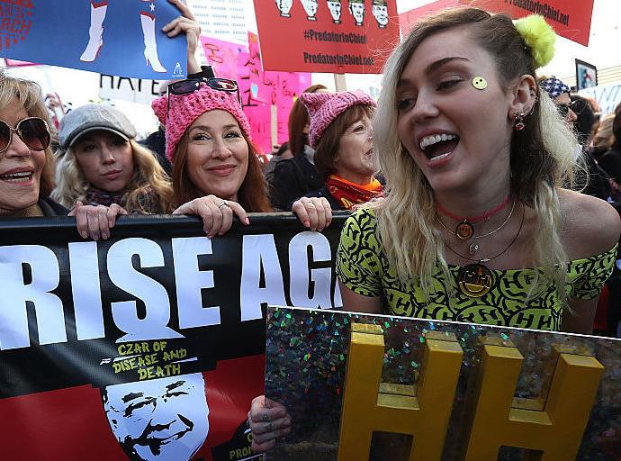 celebrities support women's march