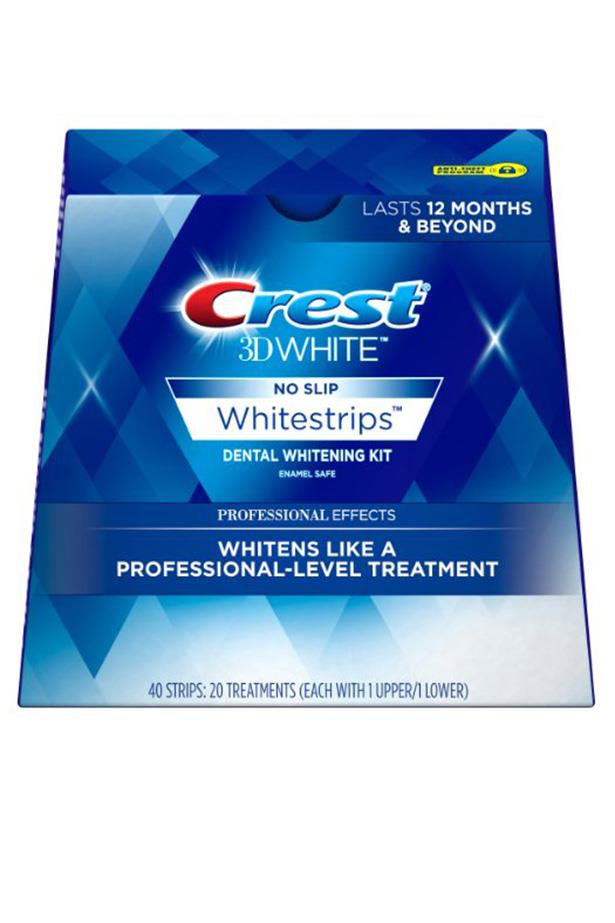 Crest 3D White Professional Effects Whitestrips Dental Whitening Kit, $43.90, at [Amazon](https://www.amazon.com/dp/B00336EUTK/?smid=ATVPDKIKX0DER&tag=rewardstyle-20&linkCode=df0&creative=395093&creativeASIN=B00336EUTK&ascsubtag=gQY1PhfmJR-~9EVWg--2938987079&th=1|target="_blank"|rel="nofollow")