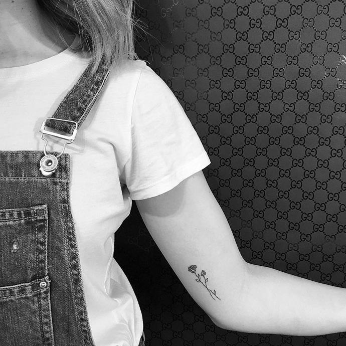 Tiny Floral Tattoo Inspiration | ELLE Australia
