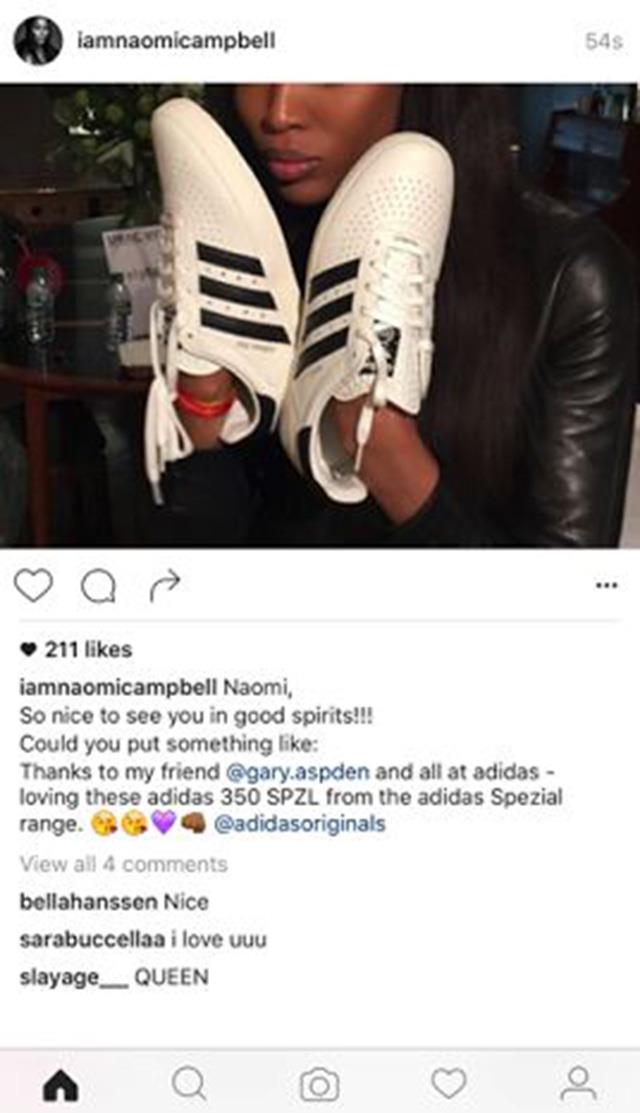 <p>And this is why we always read through our captions before publishing. Naomi Campbell accidentally posted the captioned written for her by a PR, opening greetings and all.