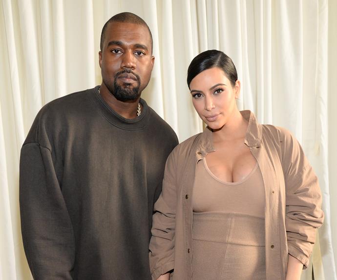 Kanye West and Kim Kardashian. 