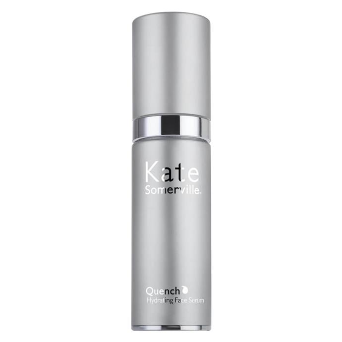 **Kate Somerville Quench Hydrating Face Serum, $110 at [Mecca](https://www.mecca.com.au/kate-somerville/quench-hydrating-face-serum/I-013683.html |target="_blank")**<br><br>

Concealer and illuminator are great and all, but the best way to achieve a lit-from-within glow is through hydration. During an interview with [*The Lady Loves Couture*](https://theladylovescouture.com/meghan-markle-interview-her-beauty-look-more/|target="_blank"|rel="nofollow"), Markle revealed her go-to serum: Kate Somerville Quench Hydrating Face Serum. "I've been going to Kate's clinic in LA for facials for years," she said. "[Since I've been living] in Toronto for work, I still use the products to maintain that glow that her facials give."