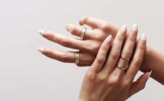 Nude nails.