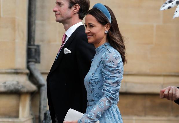 Pippa Middleton and husband attend Lady Gabriella Windsor's wedding. 