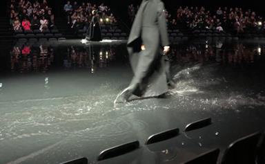Balenciaga Showed On A Completely Submerged Runway At Paris Fashion Week