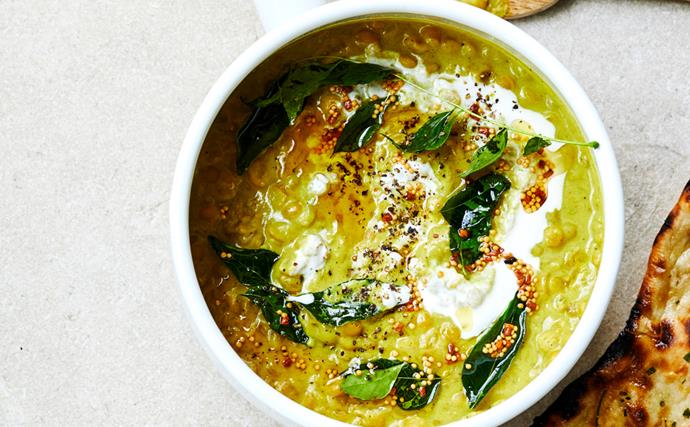Coconut-curried lentils