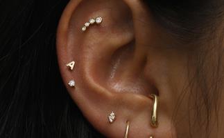 Curated ear piercings by Sarah and Sebastian