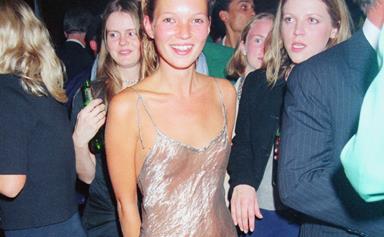 Kate Moss Reprises Her Iconic Nearly Naked Slip Dress To Kick Off The Silly Season