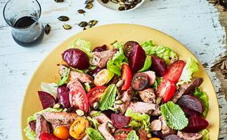 Summer lamb and beetroot salad