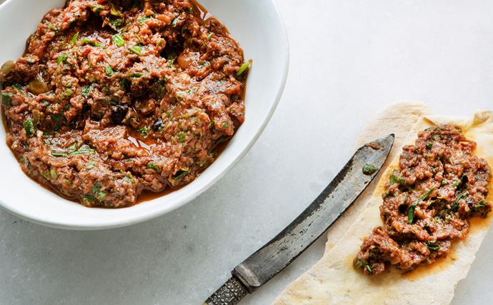 Olive, sundried tomato and herb tapenade