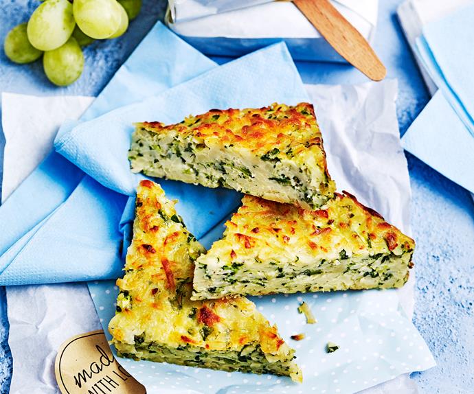 Twisted courgette slice