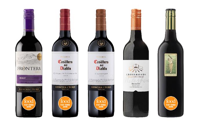 The best Merlot, Cabernet Sauvignon and other varieties from Food's Top Wine Awards 2019