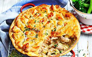 Chicken and thyme one-pan pie