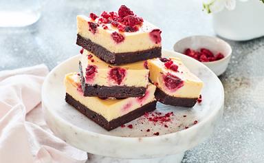 Raspberry cheesecake brownie