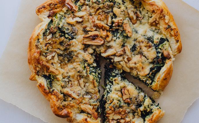 Spinach, blue cheese and ricotta galettes
