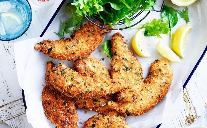 Crumbed chicken with spicy mayonnaise
