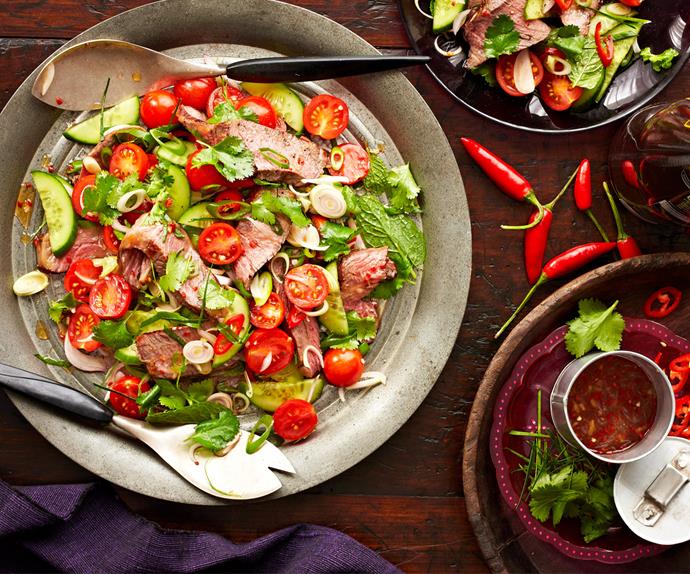 Thai beef salad with chilli dressing