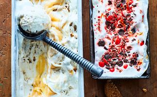 Two deliciously gourmet homemade ice cream flavours