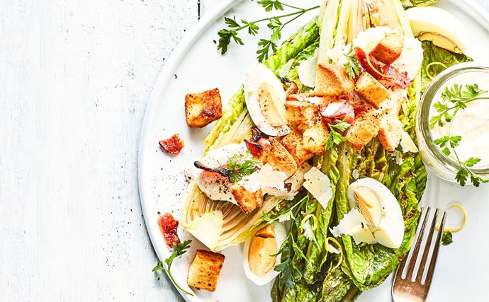 Cheat's grilled Caesar salad