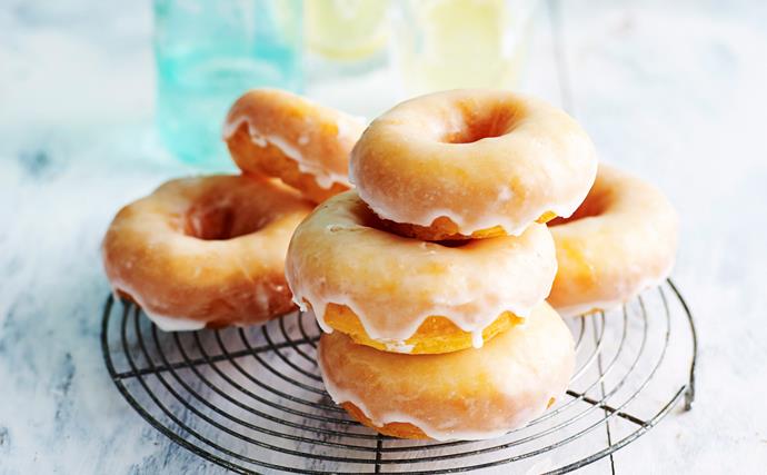 Gluten-free lemon-glazed doughnuts