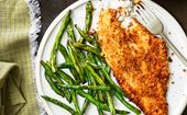 Air-fried fish with green beans